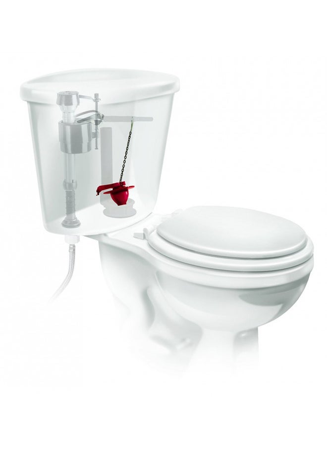 Fluidmaster 502P21 PerforMAX Universal Water-Saving Long Life Toilet Flapper for 2-Inch Flush Valves, Adjustable Solid Frame Design, Easy Install, Red, 1 pack