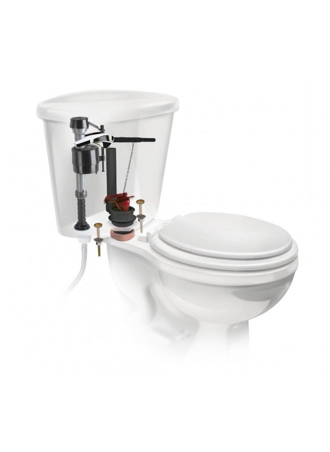 Fluidmaster 400AKR Universal All in One Toilet Repair Kit for 2-Inch Flush Valves, Easy Install