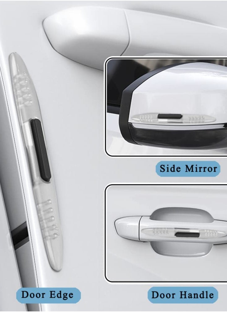 Silicone Car Door Edge Guards - Anti-Collision & Scratch Protectors for Mirrors, Doors & Bumpers - Set of 4