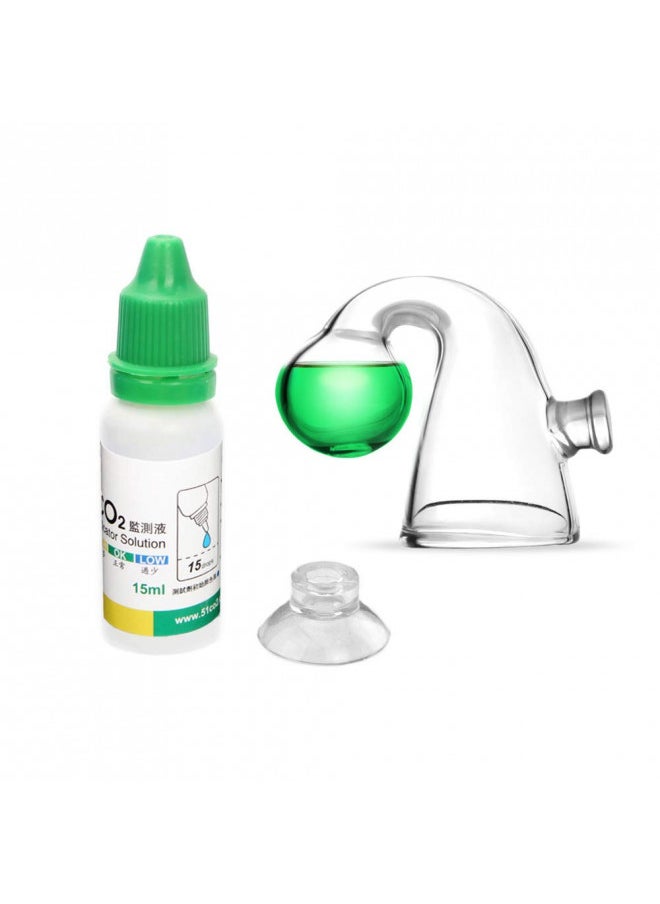 FZONE Aquatic CO2 Glass Drop Checker PH Momitor for Aquarium Plant Fish Tank Test CO2 Kit