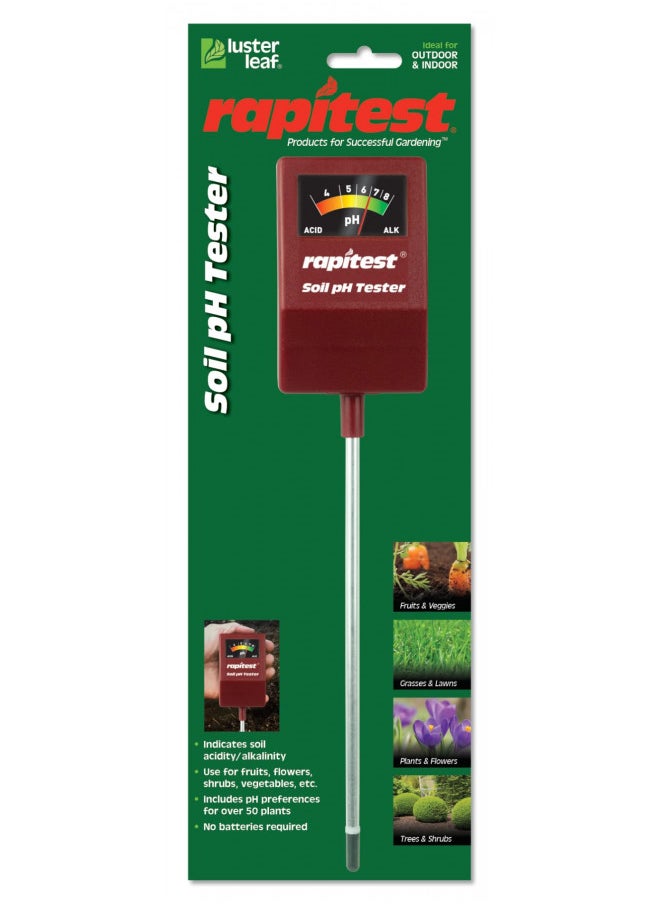 Luster Leaf 716753 Soil pH Tester 1815 Rapitest Mini, Steel