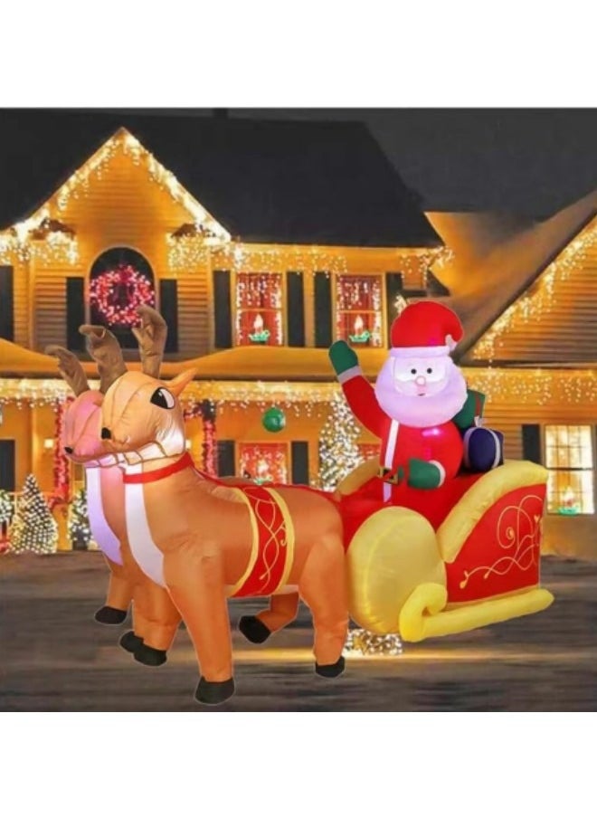Inflatable Outdoor Decorations, 2.2M/7.2FT Luminous Inflatable Ornaments with LED Lights Built-in