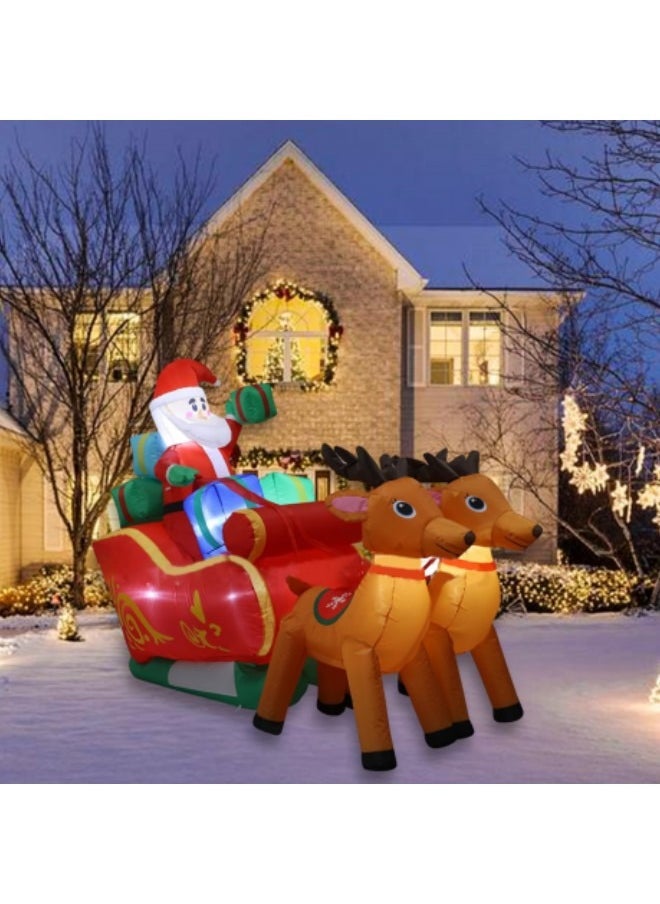Inflatable Outdoor Decorations, 2.2M/7.2FT Luminous Inflatable Ornaments with LED Lights Built-in