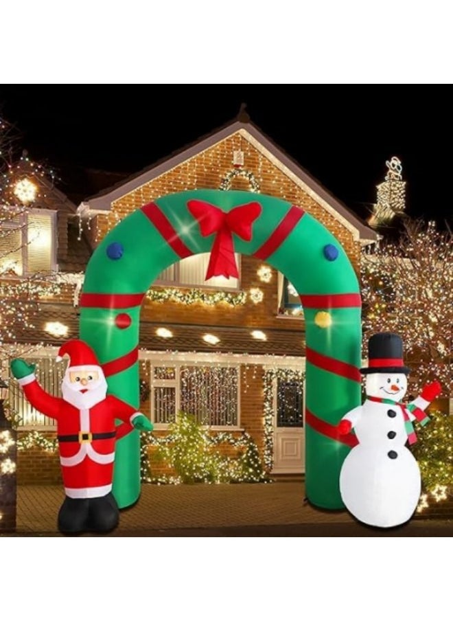 Inflatable Outdoor Decorations, 2.4M/7.9FT Luminous Inflatable Ornaments with LED Lights Built-in