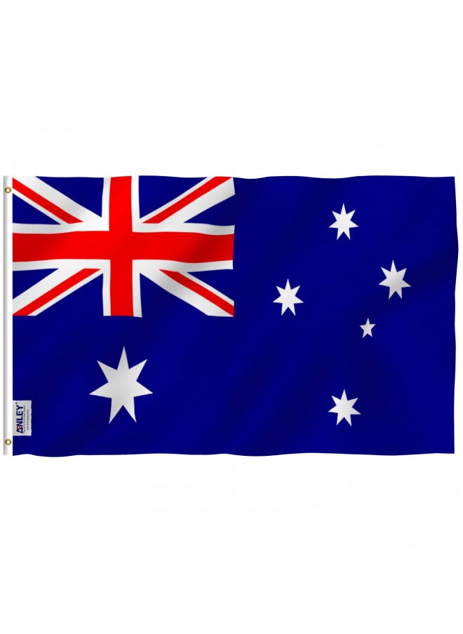 ANLEY Fly Breeze 3x5 Foot Australia Flag - Vivid Color and Fade Proof - Canvas Header and Double Stitched - Australian National Flags Polyester with Brass Grommets 3 X 5 Ft