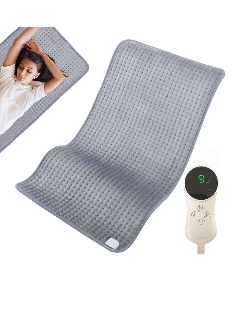 1pc Heating Pad For Back With Auto Shut-Off, 10 Heat Settings, LED Controller, Moist And Dry Massage Neck, Shoulder, Machine-Washable, 30.48cm X 60.96cm