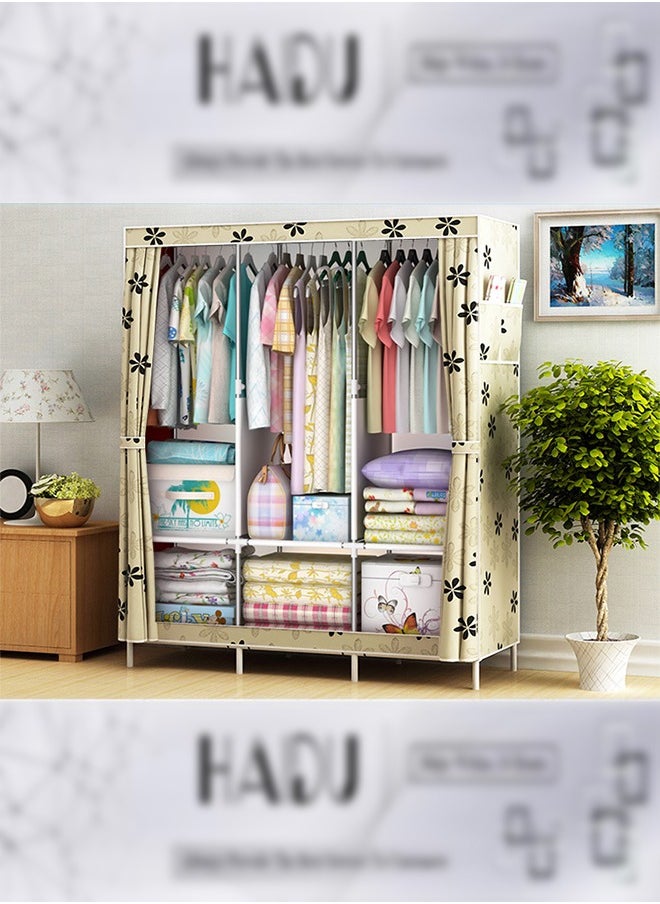 Premium Fabric Wardrobe Organizer Portable Wardrobe Closet Clothes Organizer 125*45*168CM