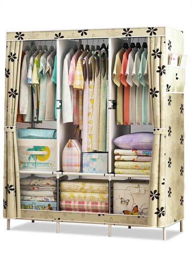 Premium Fabric Wardrobe Organizer Portable Wardrobe Closet Clothes Organizer 125*45*168CM