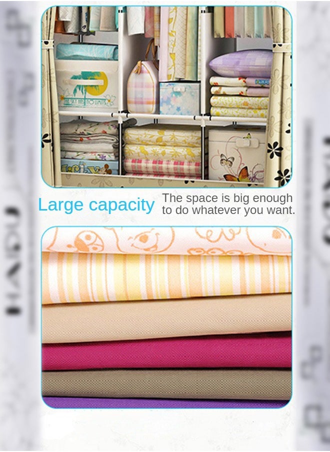 Premium Fabric Wardrobe Organizer Portable Wardrobe Closet Clothes Organizer 125*45*168CM