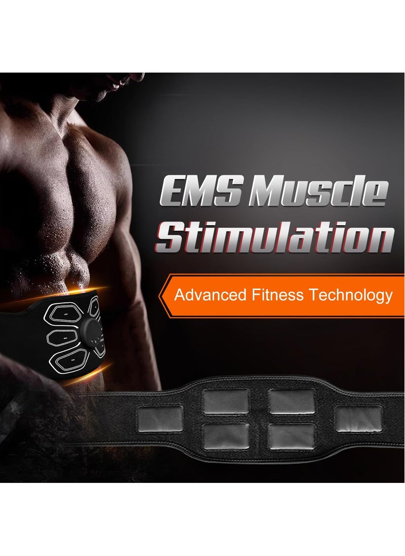 Ab Stimulator, Abdominal Toning Trainer, Electronic Strength Training Waist Belt and Armband, EMS Fitness Strength Training Workout Equipment for Men and Women for Enhanced Core Strength