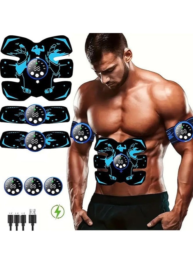 EMS Muscle Stimulator, Abdominal Muscle Toner 8 Modes 29 Intensities Abs Trainer Electronic Toning Belts home workout equipment, Abs Stimulator 2023 Full Body ABS/Arm/Leg