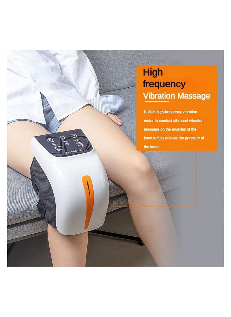 Knee Massager Cordless, with Infrared Heat Vibration Rechargeable Electronic and Compression LED Screen, Wearable Leg Massager for Circulation and Pain Relief, Fits All Size Knee, Gifts for Parents