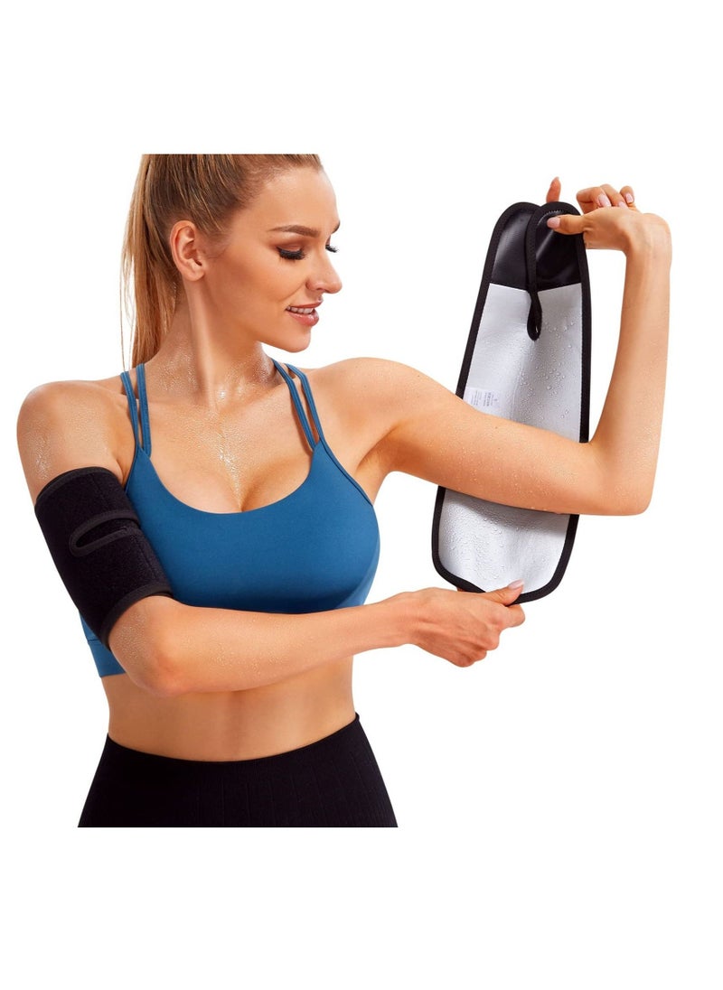 Arm Trimmer for Women & Men Sweat Arm Shaper Bands,Sauna Arm Shaper Wraps Reduce Cellulite and Improve Sweating Wraps Arm Trainer for Sports Workout 2 Pack