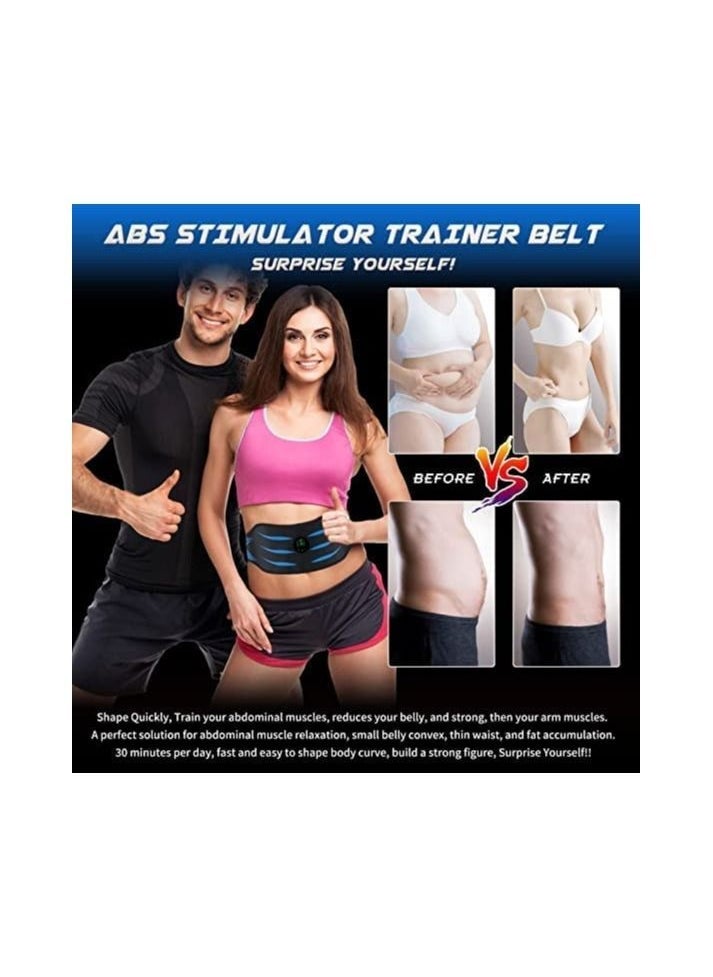 Smart ABS Stimulator Belt, Portable Abdominal Training Belt, Ab Toning Belt, for Abdomen/Arm/Leg Training, Portable Smart Fitness Workout Equipment for Women Men, Home Fitness Device