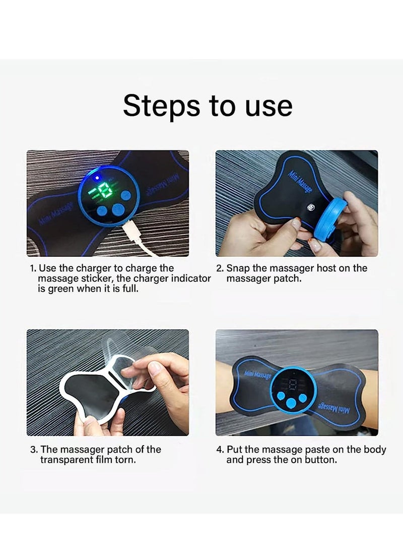 Portable Electric Massager, Mini Neck Massager, Whole Body Massager, Cervical Massage Pads Relieve Pressure of The Whole Body