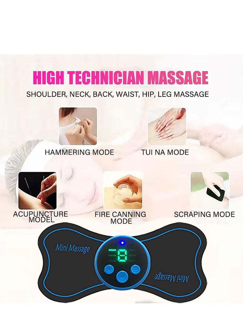 Portable Electric Massager, Mini Neck Massager, Whole Body Massager, Cervical Massage Pads Relieve Pressure of The Whole Body