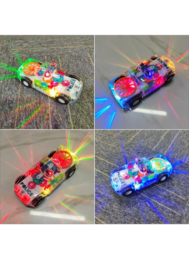 Baby Toddler Police Car Electric Toy with Auto Driving, Transparent Gears, Music & Lights – Fun Kids Gift