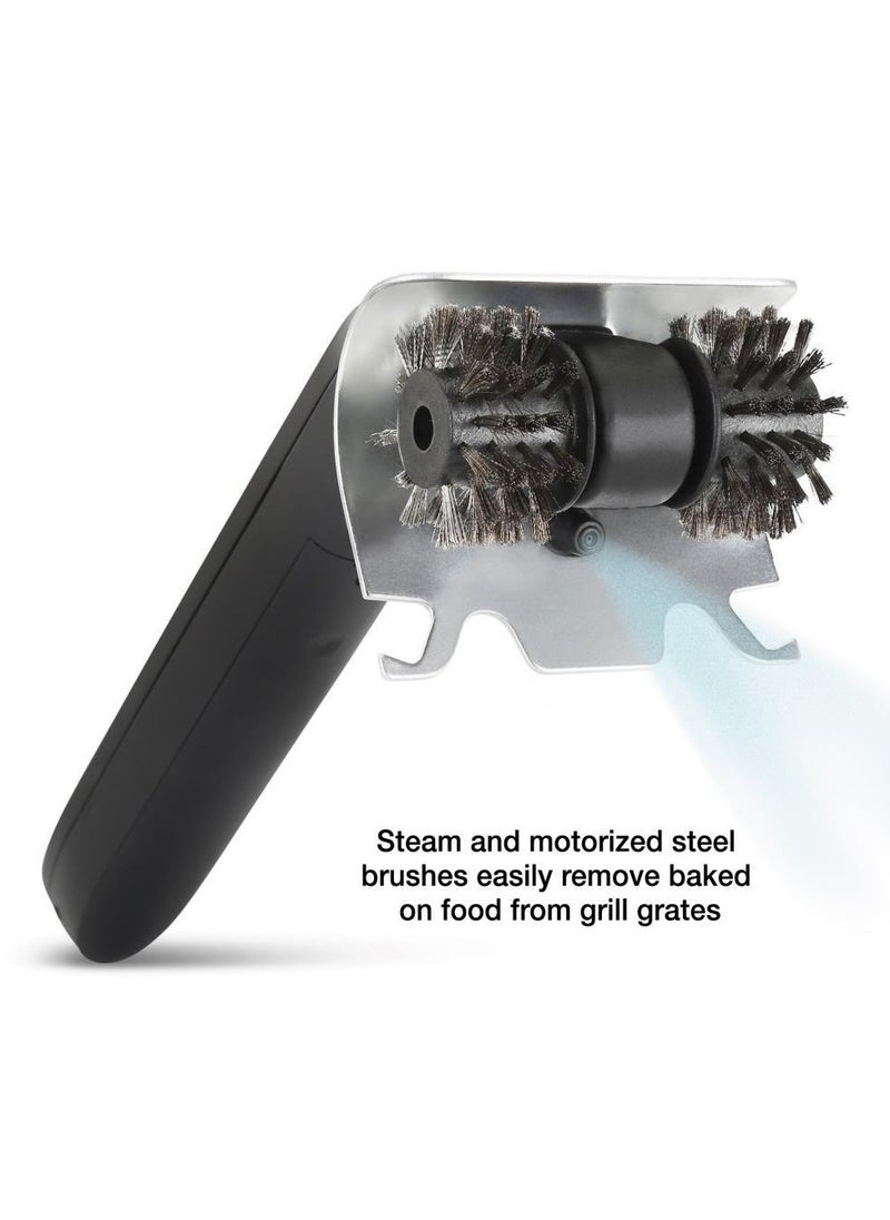 Electric Steam BBQ Grill Brush, Stainless Steel Bristles, Multi-Functional Grill Cleaning Tool