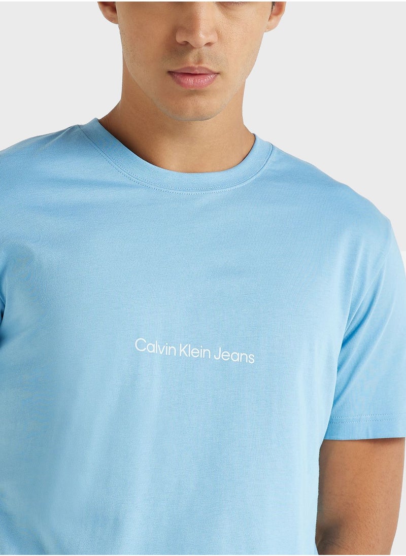 Slogan Crew Neck T-Shirt