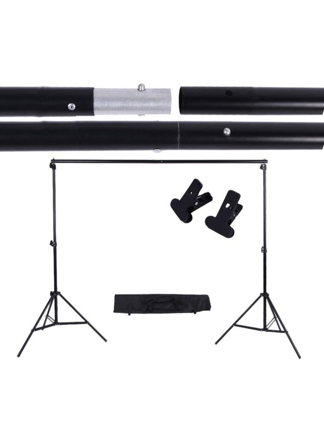 Backdrop Stand Photo Studio Adjustable Background Stand Support Kit with Carrying Bag for Parties Events Decoration