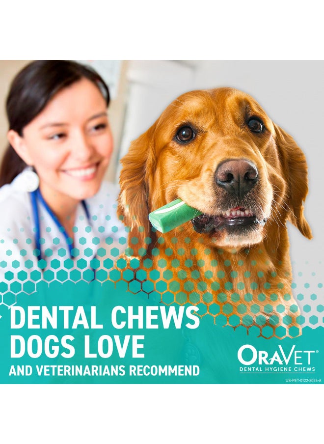 ORAVET Dental Chews for Dogs, Oral Care and Hygiene Chews (Small Dogs, 10-24 lbs.) Blue Pouch, 14 Count