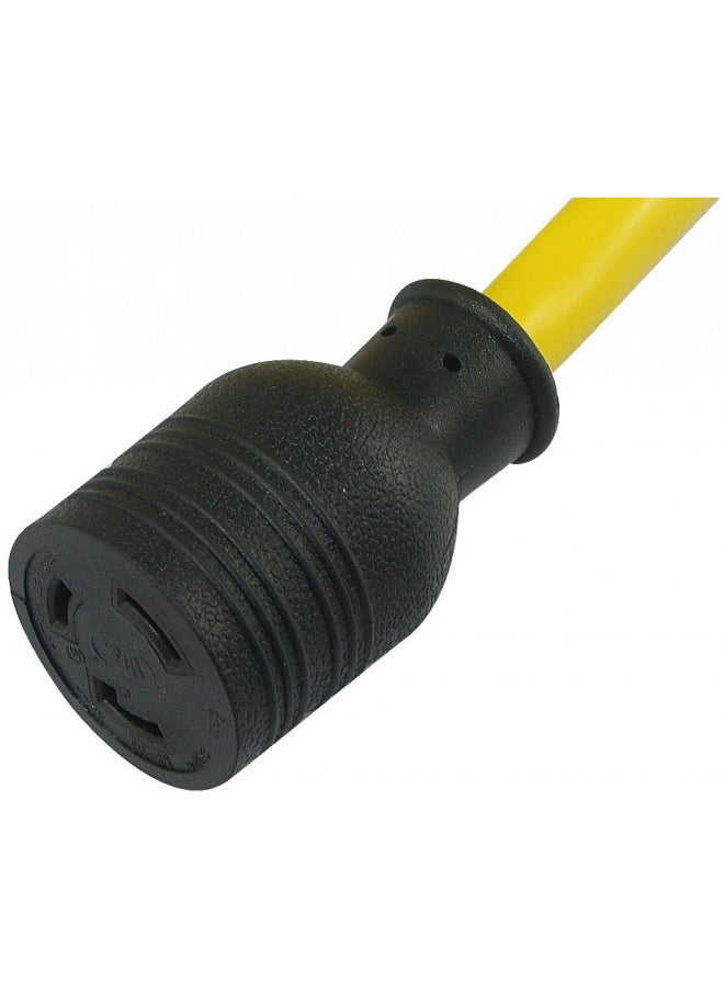 Conntek P515L530 1-Feet Generator Adapter 15-Amp U.S Plug to 30-Amp Locking Female Connector L5-30R , Yellow