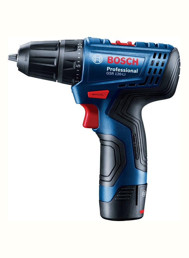 Professional Cordless Drill/Driver GSR 2x2AH Battery Blue/Black