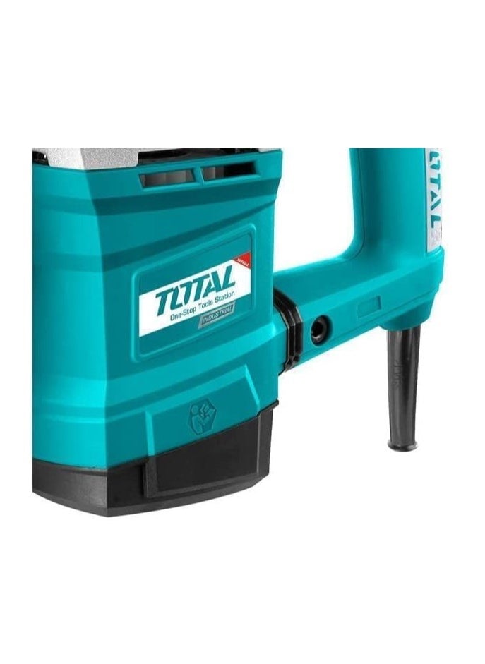 Total Eclectic Rotary Hammer TH118366 - 1800W 7.0J Impact Drill for Concrete, Steel & Wood - SDS Plus Chuck with Chisel-Locking System - Includes 3 Drills, 2 Chisels & Extra Carbon Brushes