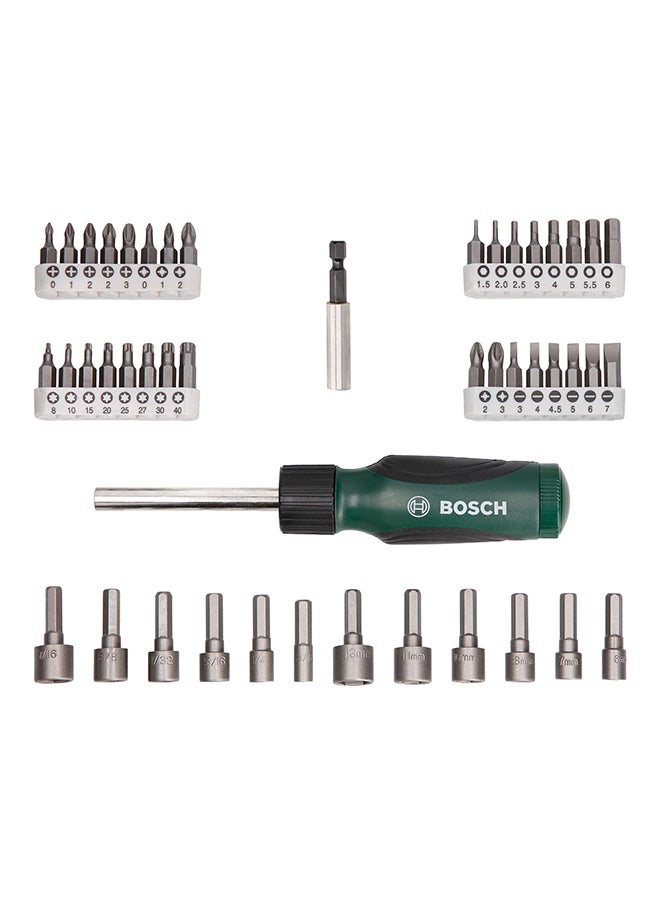 Bosch Screwdriver Bit Set 46 pieces, 32 durable screwdriver bits for all standard screw types and sizes. | Model: 2607019504