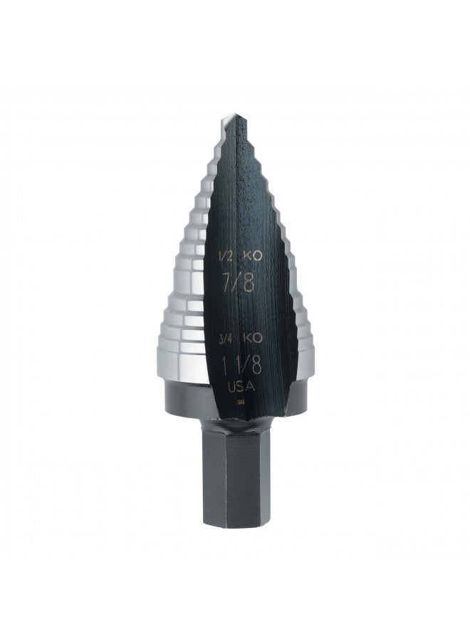 Irwin Tools Unibit #9 7/8-Inch and 1-1/8-Inch Step-Drill Bit, 1/2-Inch Shank (10239)