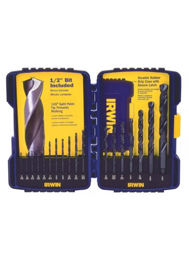 Irwin Industrial Tools 314018 Black Oxide Drill Bit Set, 18-Piece