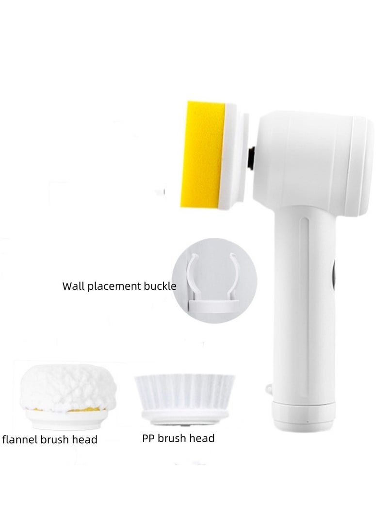 Electric Rotary Cleaning Brush, Also Known As An Electric Cleaning Brush. It Comes With 3 Replaceable Brush Heads And Is A Cordless And Waterproof Brush. It Is An Electric Scrubber Used For Cleaning Bathrooms, Balconies, Kitchens, Doing The Dishes, Etc., And For Cleaning Sinks.