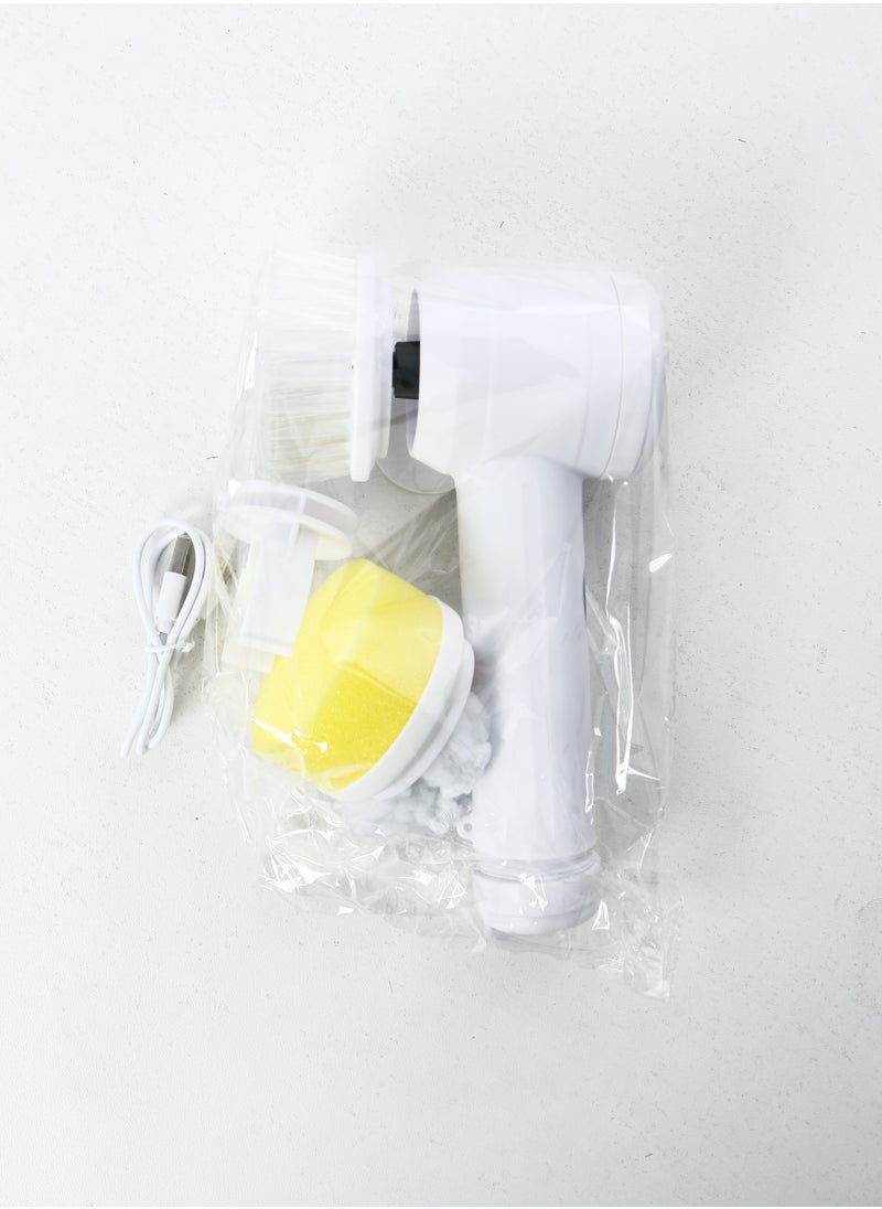 Electric Rotary Cleaning Brush, Also Known As An Electric Cleaning Brush. It Comes With 3 Replaceable Brush Heads And Is A Cordless And Waterproof Brush. It Is An Electric Scrubber Used For Cleaning Bathrooms, Balconies, Kitchens, Doing The Dishes, Etc., And For Cleaning Sinks.