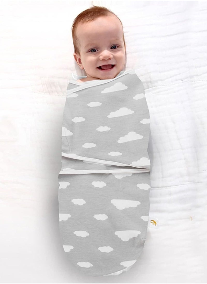 Cozy Baby Swaddle Wrap Set - 3 Pcs Soft Cotton Newborn Blanket for 0-3 Months, Breathable & Adjustable Sleep Sack for Boys & Girls, Perfect for Safe & Comfortable Sleep