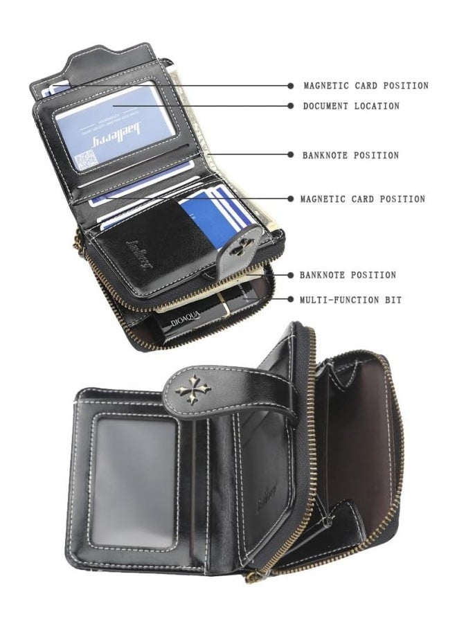 Unisex Multi-Card Multi-functional Wallet with Large Capacity Hook design, soft and wear-resistant