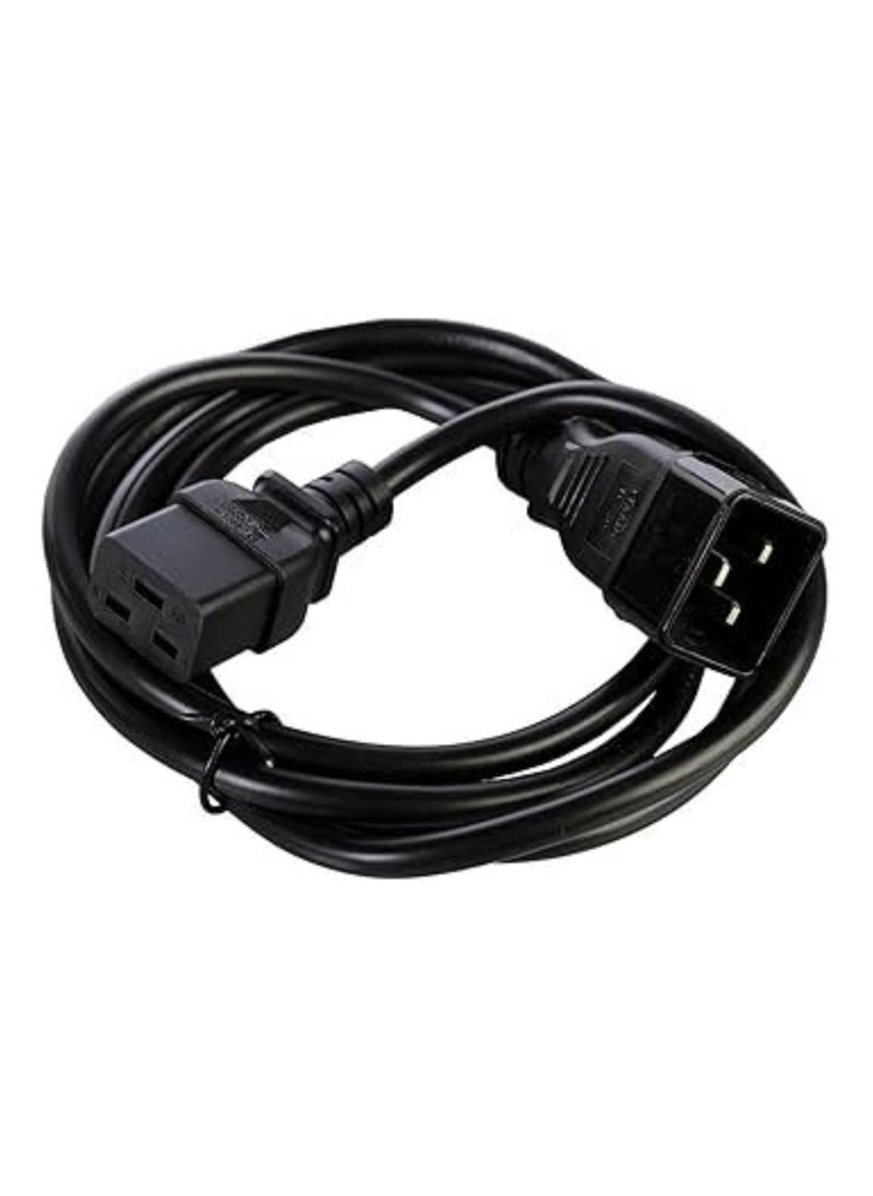 C19 Power Cable UK Mains Plug to IEC 320 C19 Extension Cord Leads 3M