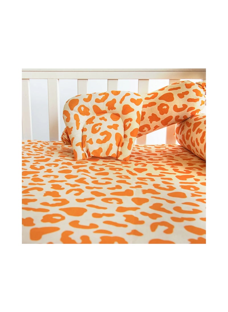 Yellow Doodle Cot Bedsheet Set - Wild & Free