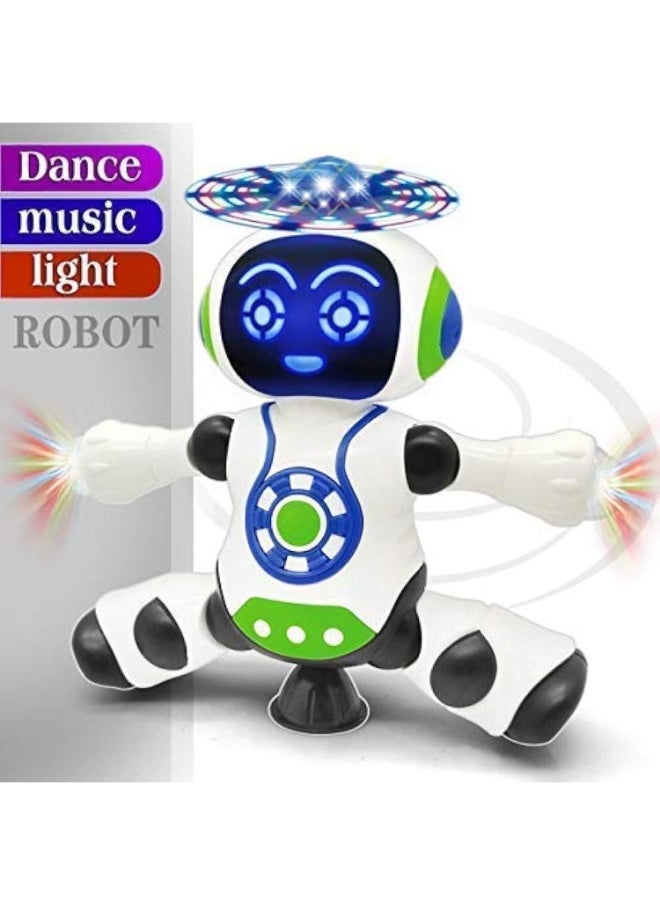 Dancing Robot with 360° Rotation, Music, & 3D Flashing Lights – Electro Dancing Toy for Kids