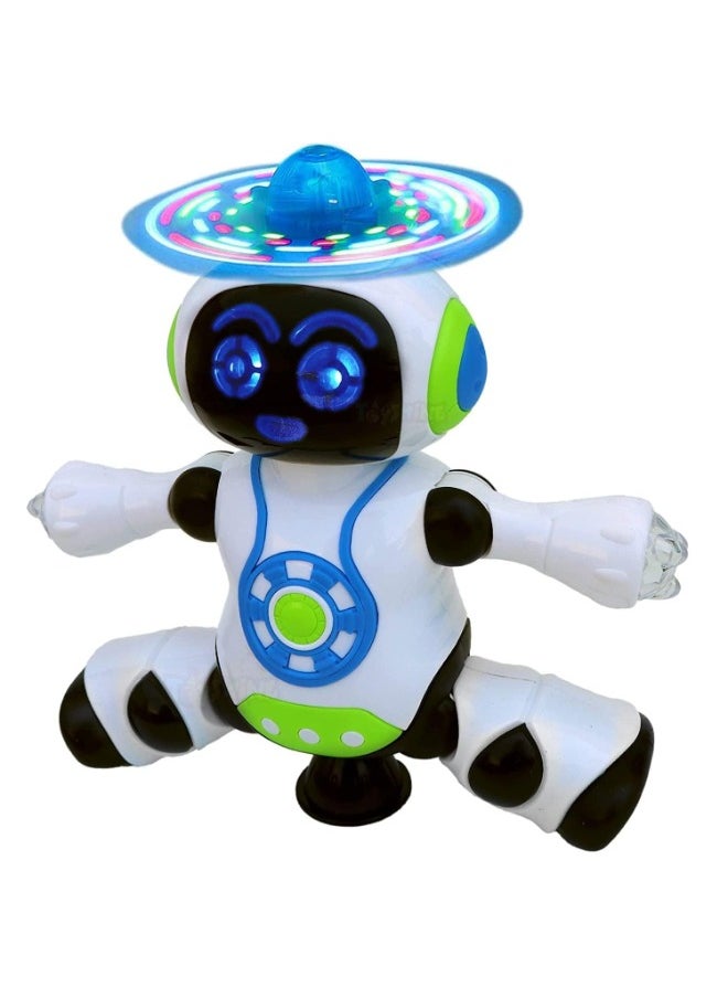 Dancing Robot with 360° Rotation, Music, & 3D Flashing Lights – Electro Dancing Toy for Kids