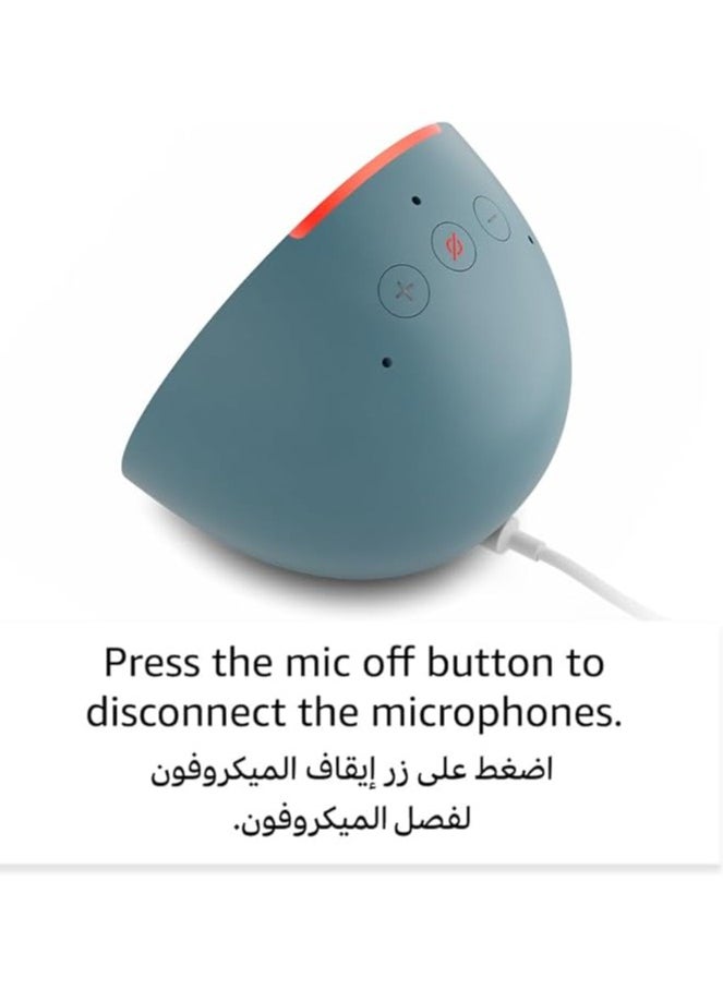 Echo Pop Full sound compact smart speaker with Arabic Language