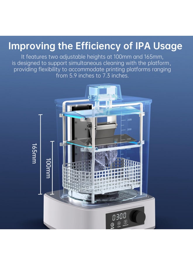 ANYCUBIC Wash and Cure Machine 3.0, 2 in 1 UV Washing and Curing Station for ANYCUBIC Photon Mono 2 Mars Series LCD/DLP/SLA 3D Printer Models, with Twistable Gooseneck Light