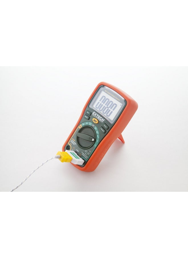 Extech EX330 Autoranging Mini Multimeter with NCV and Type K Temperature, orange and green