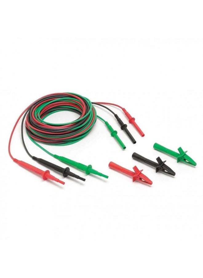 Fluke TL1550B 3 Piece Test Lead Set with Alligator Clips, 5000V DC Voltage, 20A Current, 103-25/128