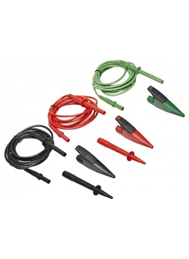 Fluke TL1550B 3 Piece Test Lead Set with Alligator Clips, 5000V DC Voltage, 20A Current, 103-25/128