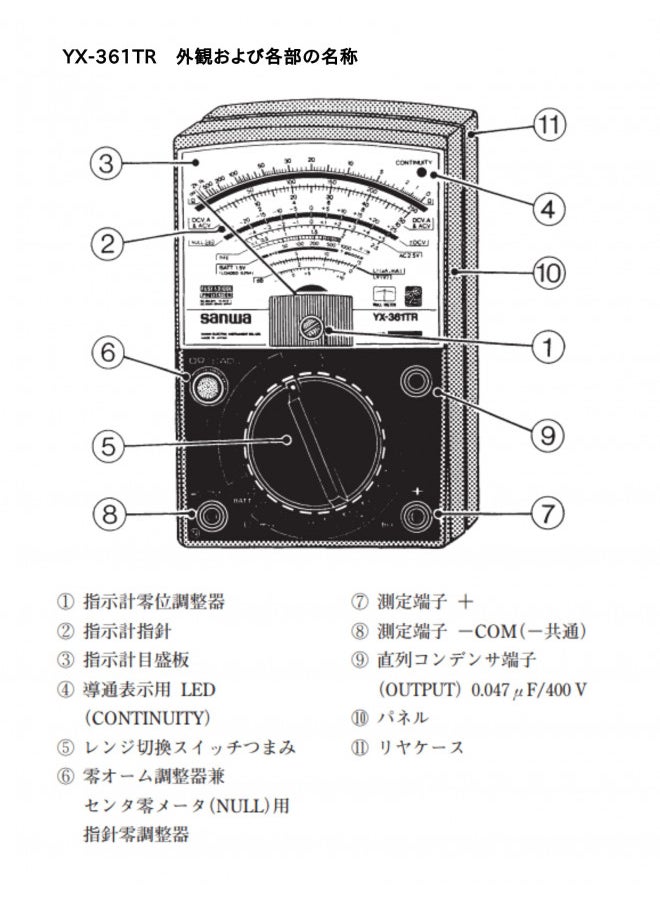 Sanwa - YX361TR Analog Multitesters