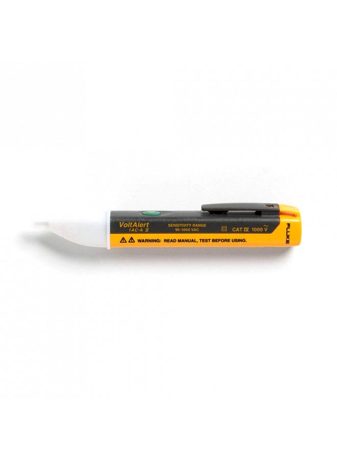 Fluke 1AC-A1-II VoltAlert Non-Contact Voltage Tester, Pocket-Sized, Voltage Detection Range 90 V to 1000 V AC, Audible Beeper, Silent Mode, Includes Batteries And 2 Year Warranty, CAT IV 1000 V Rating