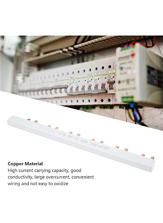 PIN Type Copper Busbar, Conductivity Line 63? 2P 12 Way for Circuit Breaker Distribution Box 230?415V
