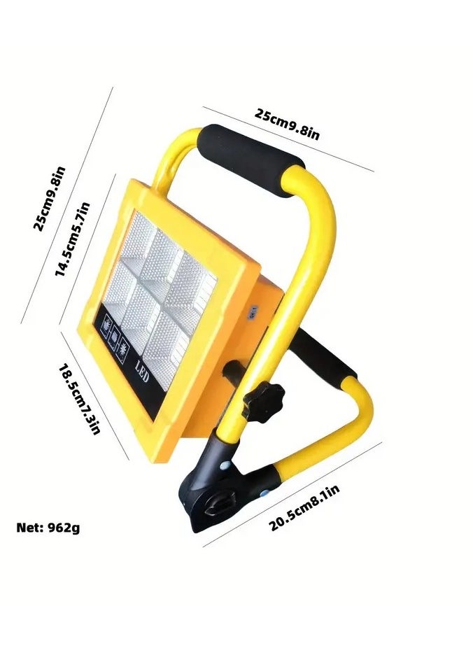 Solar Emergency Work Light, Battery 6-24 Hours Runtime, Portable For Home, Garage, Camping, Fishing And Outdoor Activities