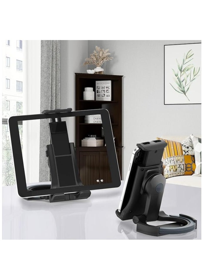 Tablet Wall Mount, Kitchen Tablet Bracket Wall Holder Universal 2-in-1 Kitchen Wall Mount/Under Cabinet Compatible with 10.6cm to 20cm iPad/Tablets/Phones, Recipe Reading on The Wall or on Desktop