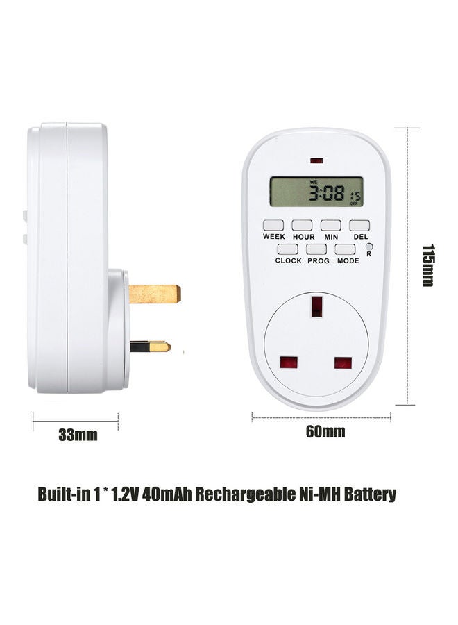 Digital Timer Switch White